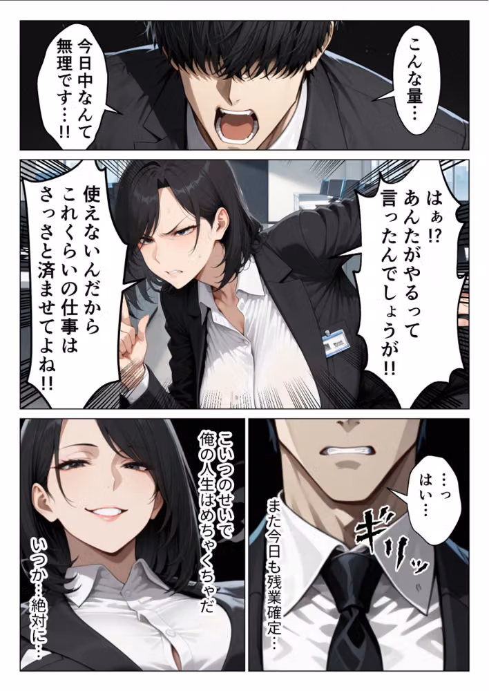 パワハラ人妻上司を俺のデカチンで完堕ちさせたら見られて興奮する変態痴女になった話【モザイク版】 hitomiエロ漫画raw サンプル画像005