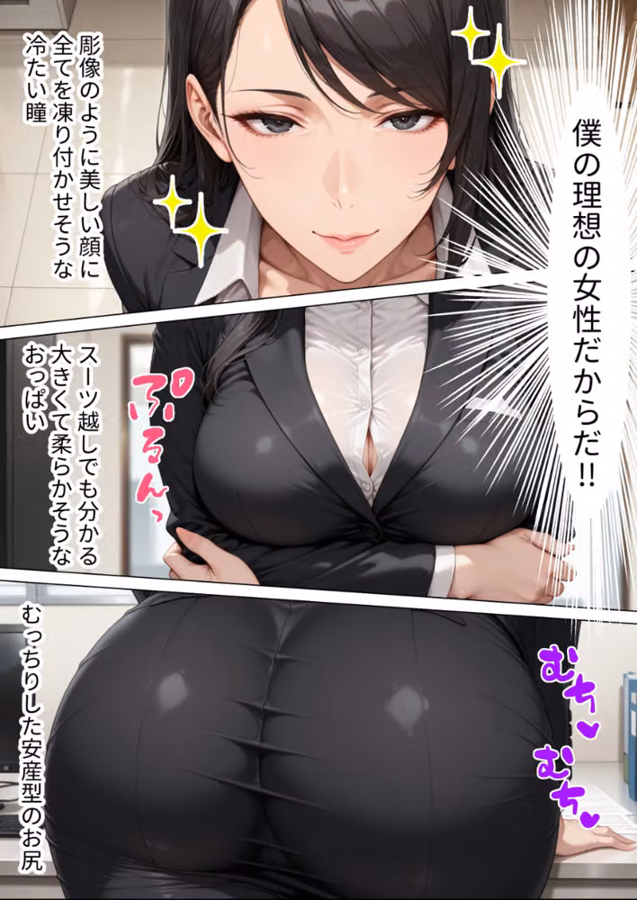 男嫌いのクール女上司を僕のものにするために生ハメセックスで何度も絶頂させる話【モザイク版】 hitomiエロ漫画raw サンプル画像003