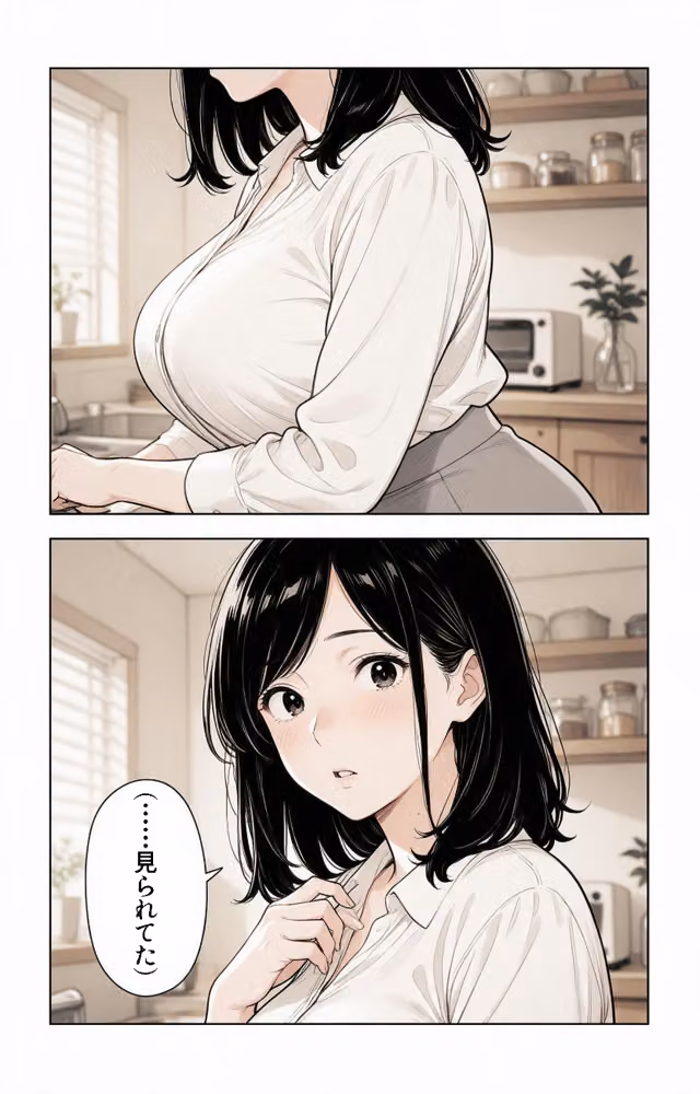 淡白だと思ってたおっぱいの大きい義母と炬燵で足が触れたら中出しHさせてくれた話【モザイク版】（単話） hitomiエロ漫画raw サンプル画像006