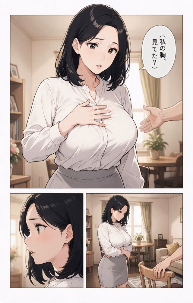 淡白だと思ってたおっぱいの大きい義母と炬燵で足が触れたら中出しHさせてくれた話【モザイク版】（単話） hitomiエロ漫画raw サンプル画像007