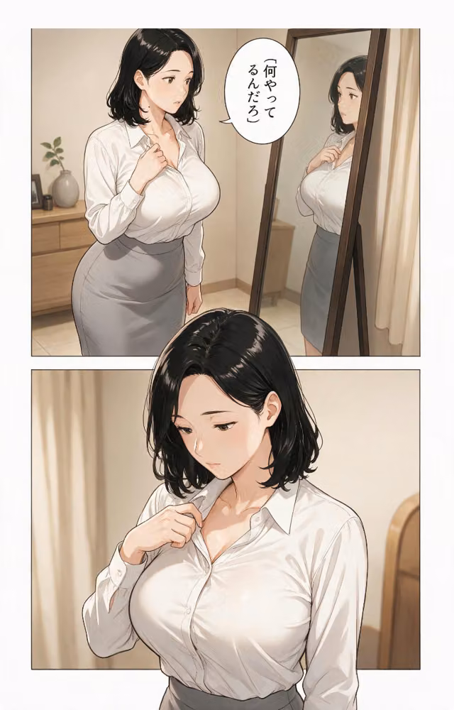 淡白だと思ってたおっぱいの大きい義母と炬燵で足が触れたら中出しHさせてくれた話【モザイク版】（単話） hitomiエロ漫画raw サンプル画像008
