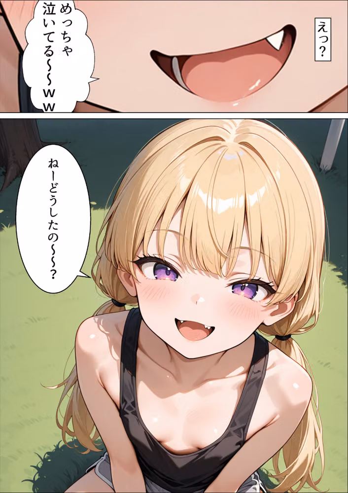 失恋したら生意気メスガキ少女と煽られわからされSEXできました。【白抜き修正版】 hitomiエロ漫画raw サンプル画像002