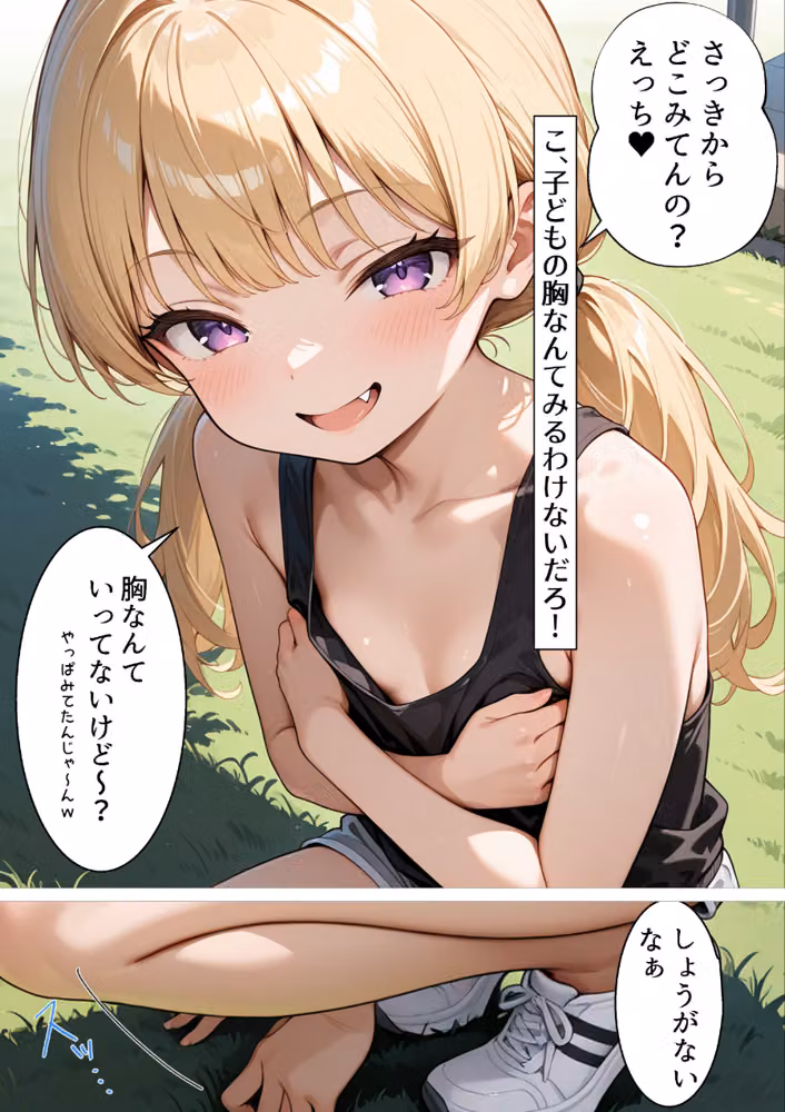 失恋したら生意気メスガキ少女と煽られわからされSEXできました。【白抜き修正版】 hitomiエロ漫画raw サンプル画像004