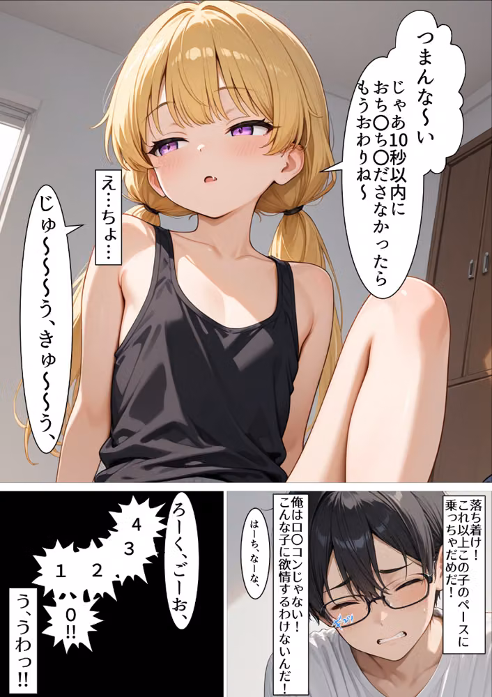 失恋したら生意気メスガキ少女と煽られわからされSEXできました。【白抜き修正版】 hitomiエロ漫画raw サンプル画像012