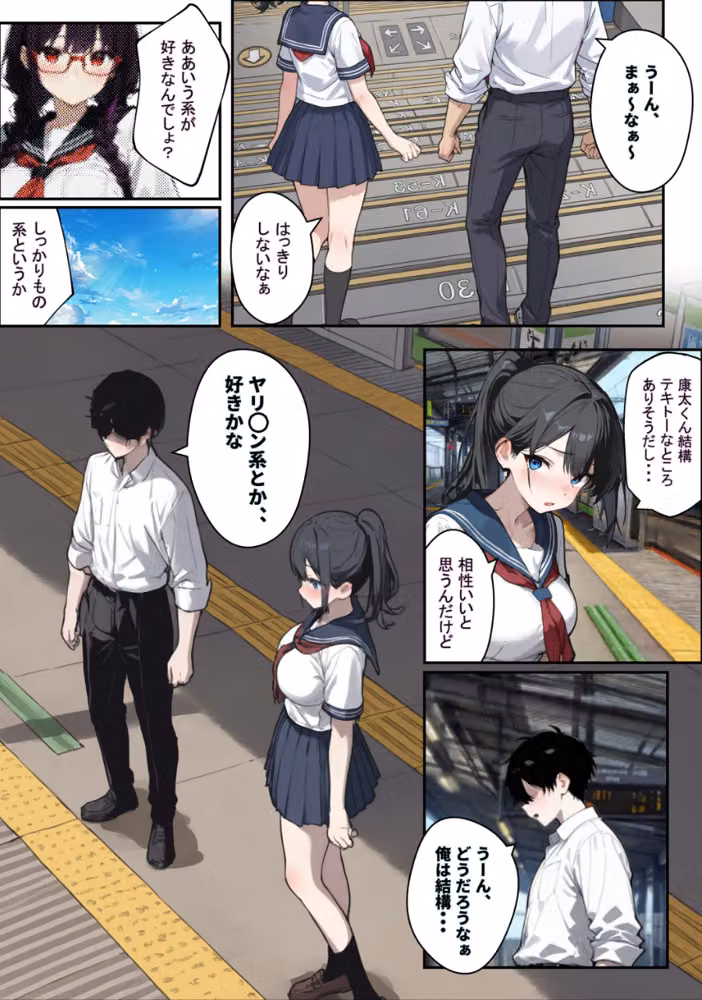 他校で噂のヤリ〇ンちゃんが寝取りに来たので、仕方な〜くマ〇コを貸してもらった件【白抜き修正版】 hitomiエロ漫画raw サンプル画像013