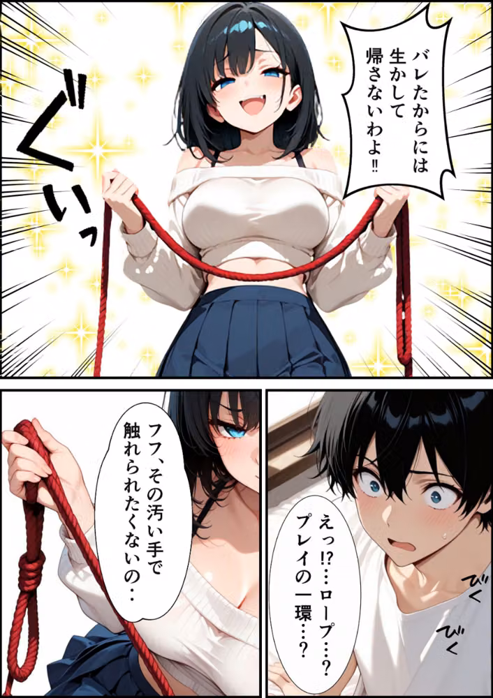 潔癖デリヘル嬢〜縄で拘束された僕が生ハメしてメス堕ちさせる話【白抜き修正版】（単話） hitomiエロ漫画raw サンプル画像006