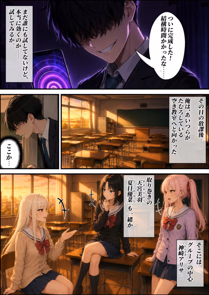 陰キャの俺が催●アプリで一軍ギャルを堕とすまで...【棒消し修正版】（単話） hitomiエロ漫画raw サンプル画像005