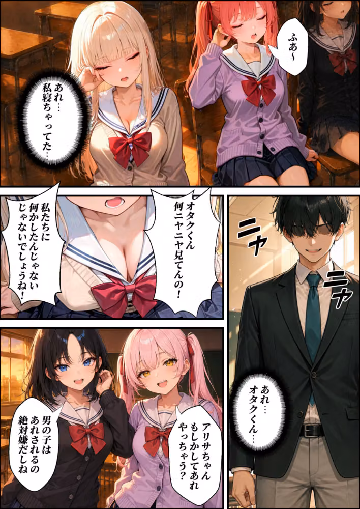 陰キャの俺が催●アプリで一軍ギャルを堕とすまで...【棒消し修正版】（単話） hitomiエロ漫画raw サンプル画像010
