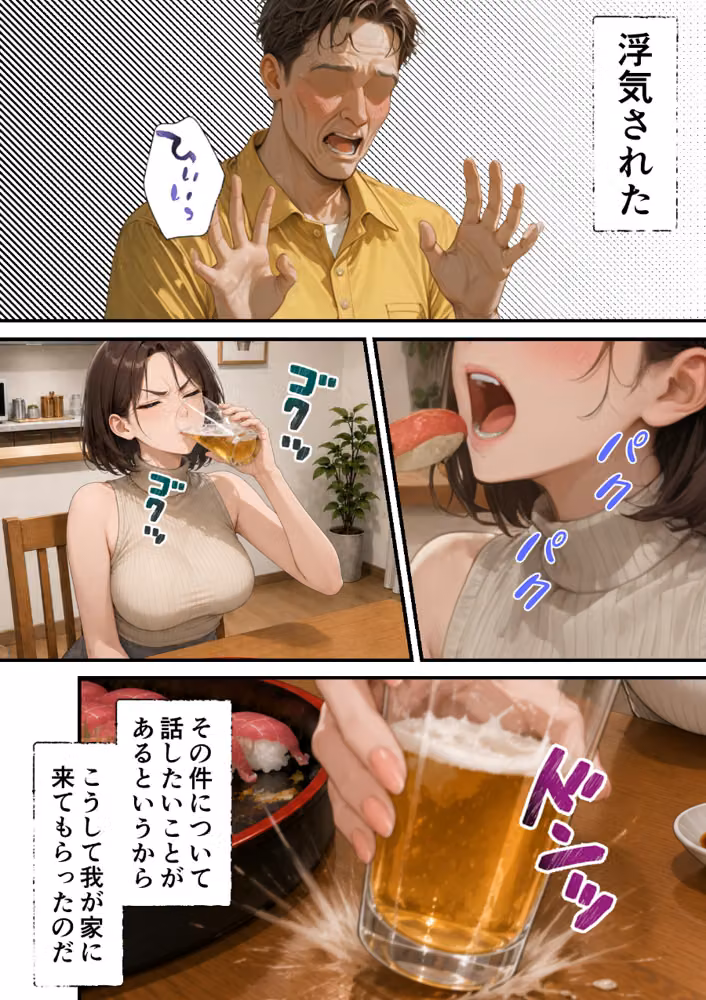 息子に浮気されたムチムチ巨乳の勝ち気妻が俺のチンポに八つ当たりして射精管理までしてくるんだが…【モザイク版】 hitomiエロ漫画raw サンプル画像005
