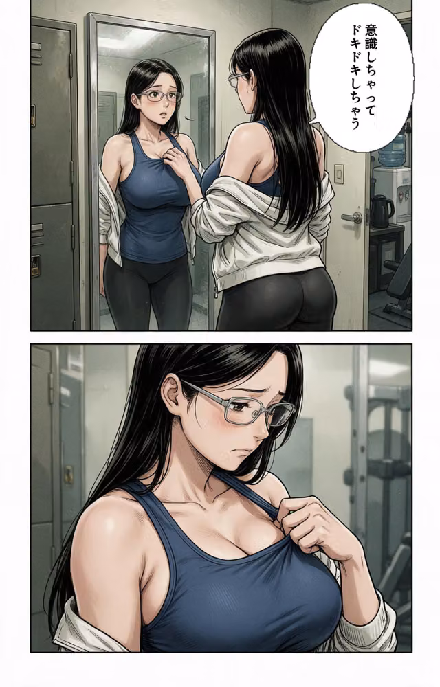 無防備すぎる巨乳ジムのお姉さんに給湯室で呼び止められたら上に跨がられて搾られた話【モザイク版】（単話） hitomiエロ漫画raw サンプル画像008