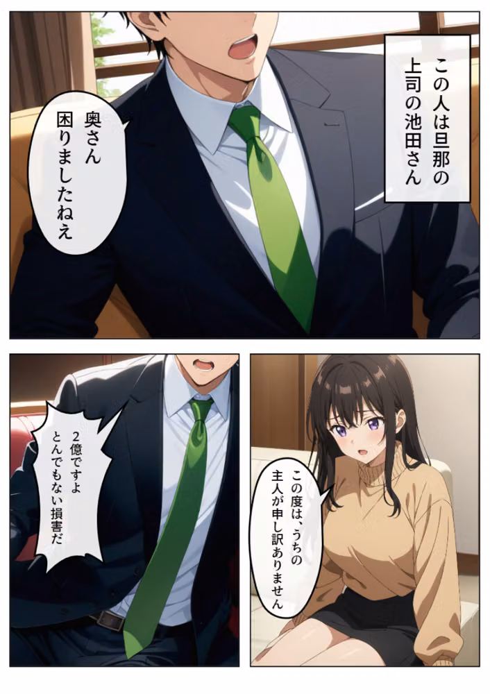 旦那の借金返済のために…【白抜き修正版】 hitomiエロ漫画raw サンプル画像002