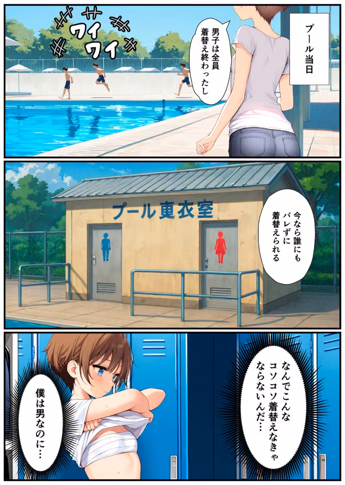 子宮誕生〜女の子になった体でセックスに溺れる学校生活〜【白抜き修正版】 hitomiエロ漫画raw サンプル画像013