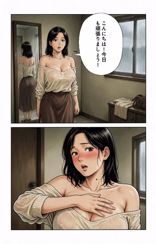 真面目一筋だったはずのノーブラ家庭教師のお姉さんを土砂降りの雨宿りで匿ったら我慢できずに求めてきた件【モザイク版】（単話） hitomiエロ漫画raw サンプル画像004