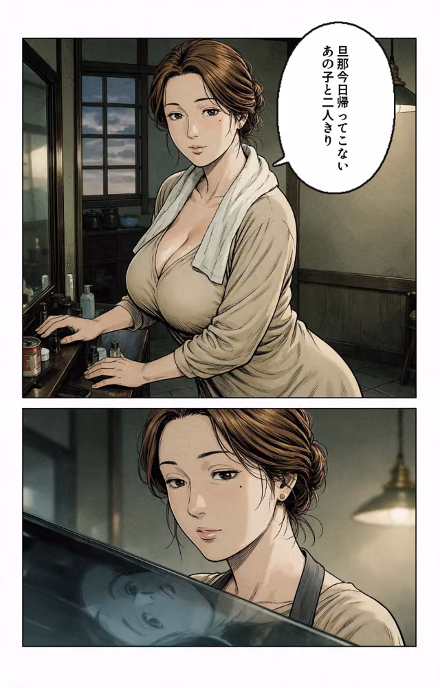 清楚だと思っていた爆乳恩師の奥さんに熱を出して看病されたら甘えたい盛りでベタベタだった話【モザイク版】（単話） hitomiエロ漫画raw サンプル画像004