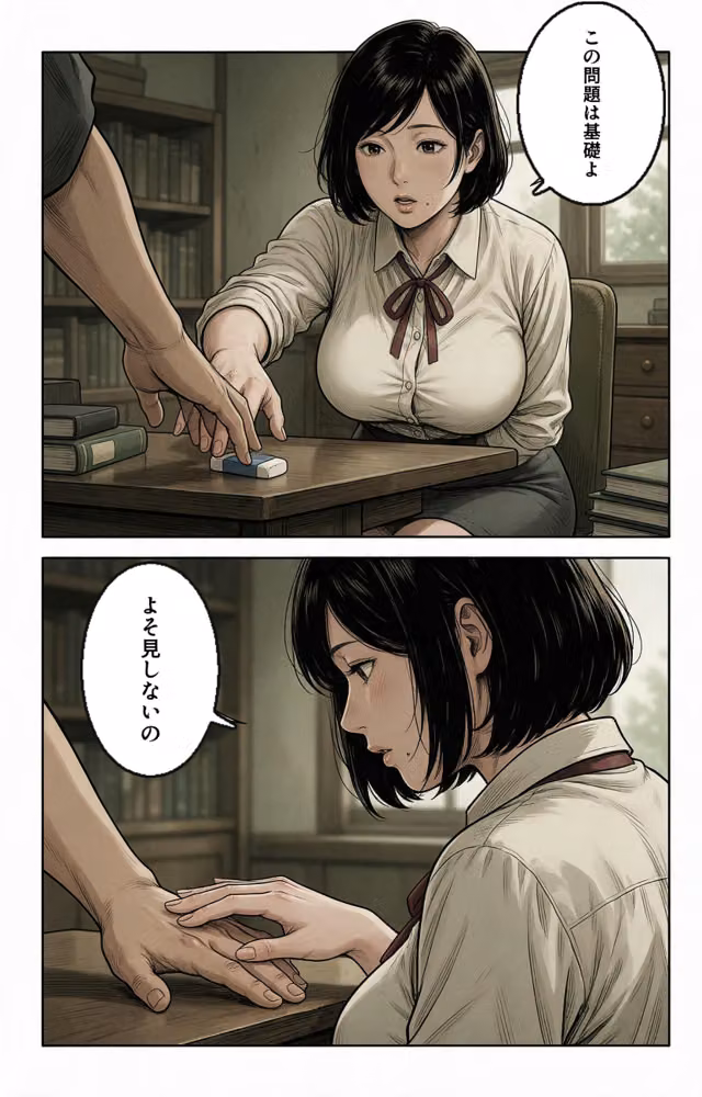 お堅いと思ってた巨乳家庭教師のお姉さんに勉強を教わってたら身体で覚えろって教え込まれた話【モザイク版】（単話） hitomiエロ漫画raw サンプル画像006