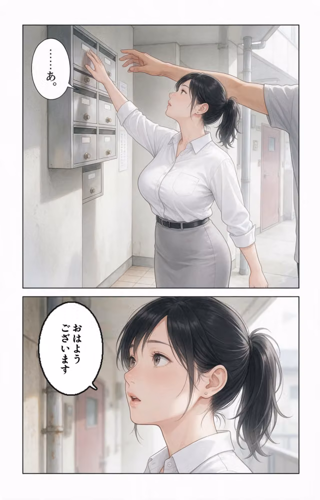 塩対応だった爆乳人妻大家を玄関先で抱きとめたら中出しが止まらなくなった話【モザイク版】（単話） hitomiエロ漫画raw サンプル画像005