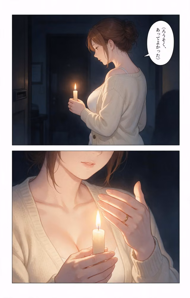 寂しがりなおっぱいの大きい管理人のお姉さんと停電の暗闇で密着したらもう帰さないって抱き込まれた話【モザイク版】（単話） hitomiエロ漫画raw サンプル画像006