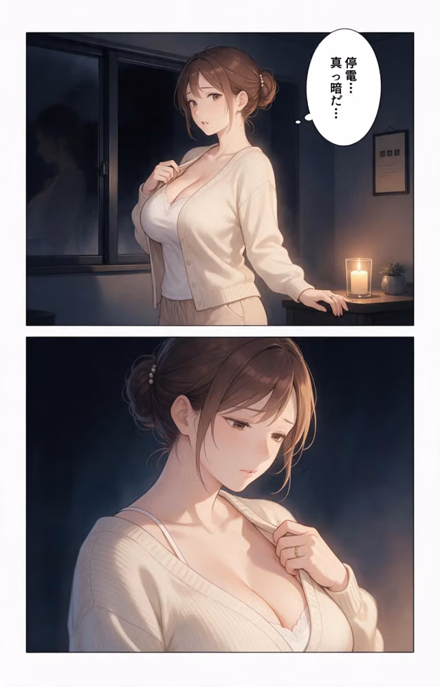 寂しがりなおっぱいの大きい管理人のお姉さんと停電の暗闇で密着したらもう帰さないって抱き込まれた話【モザイク版】（単話） hitomiエロ漫画raw サンプル画像008