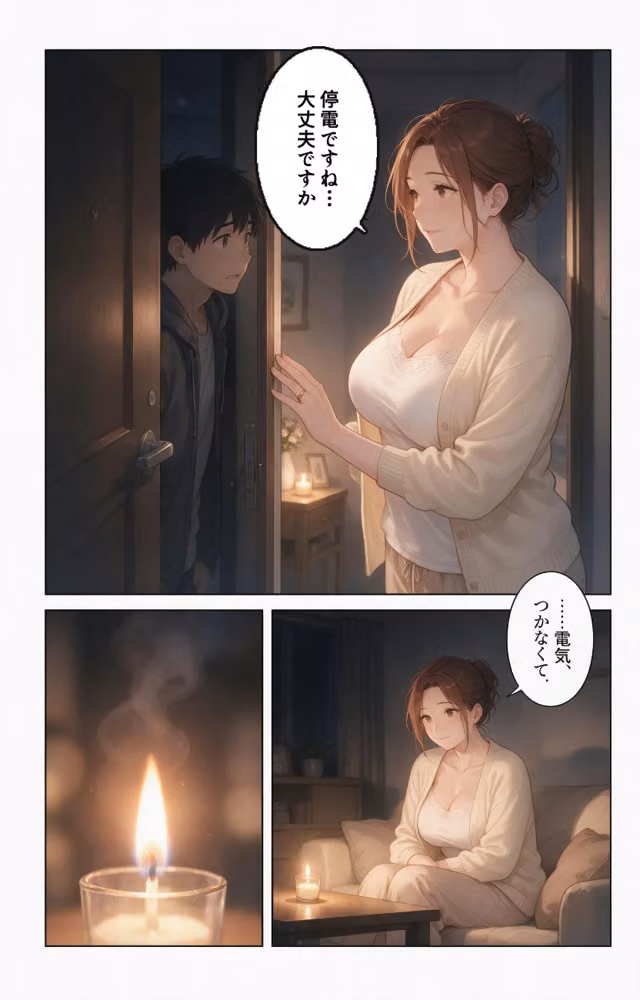寂しがりなおっぱいの大きい管理人のお姉さんと停電の暗闇で密着したらもう帰さないって抱き込まれた話【モザイク版】（単話） hitomiエロ漫画raw サンプル画像009
