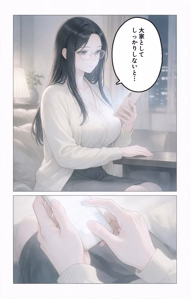 清楚だと思っていた巨乳人妻大家を土砂降りの雨宿りで匿ったら欲求不満でビッチビチだった話【モザイク版】（単話） hitomiエロ漫画raw サンプル画像003