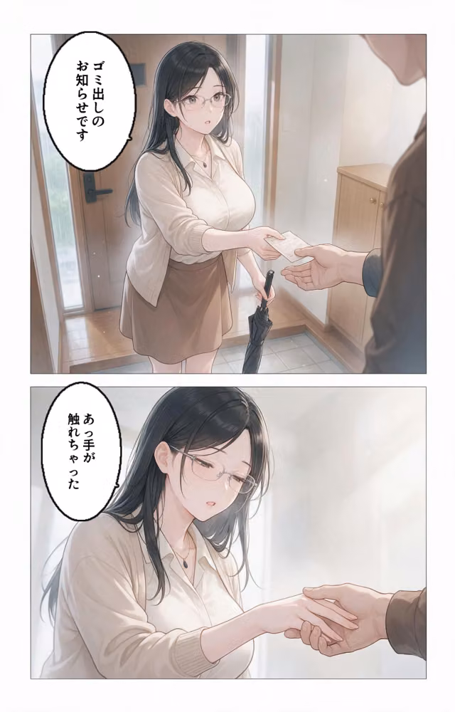 清楚だと思っていた巨乳人妻大家を土砂降りの雨宿りで匿ったら欲求不満でビッチビチだった話【モザイク版】（単話） hitomiエロ漫画raw サンプル画像006
