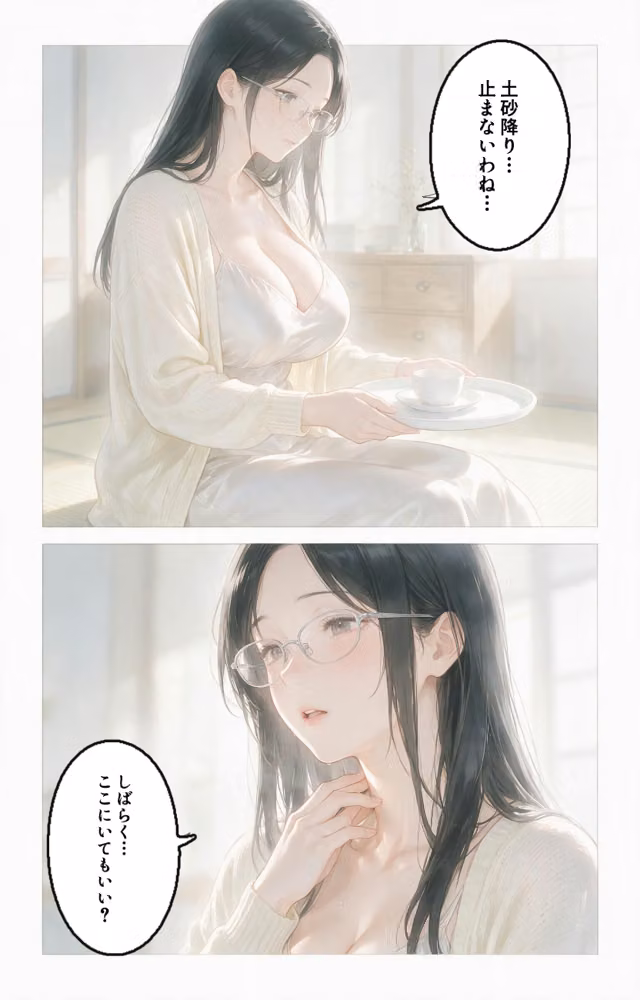 清楚だと思っていた巨乳人妻大家を土砂降りの雨宿りで匿ったら欲求不満でビッチビチだった話【モザイク版】（単話） hitomiエロ漫画raw サンプル画像010