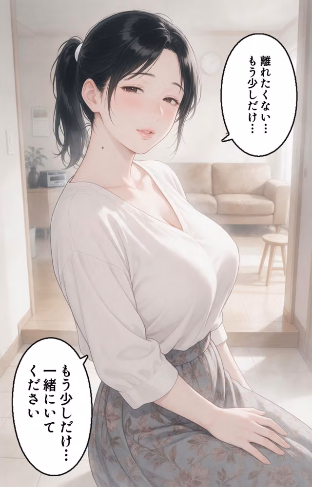 欲求不満な爆乳隣の奥さんを玄関先で抱きとめたら我慢できずに求めてきた話【モザイク版】（単話） hitomiエロ漫画raw サンプル画像012
