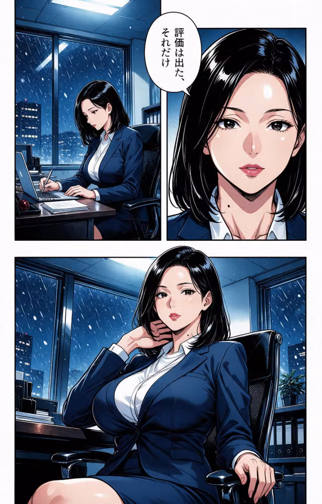 お堅いと思ってた爆乳女上司と大雪で足止めされたら朝まで搾り取られた件【モザイク版】（単話） hitomiエロ漫画raw サンプル画像002