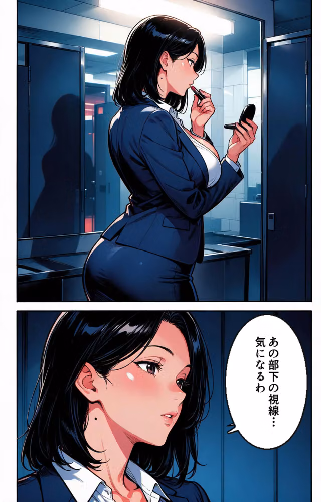 お堅いと思ってた爆乳女上司と大雪で足止めされたら朝まで搾り取られた件【モザイク版】（単話） hitomiエロ漫画raw サンプル画像004