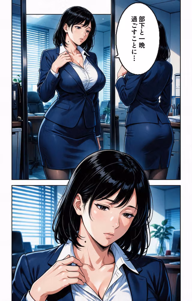 お堅いと思ってた爆乳女上司と大雪で足止めされたら朝まで搾り取られた件【モザイク版】（単話） hitomiエロ漫画raw サンプル画像008