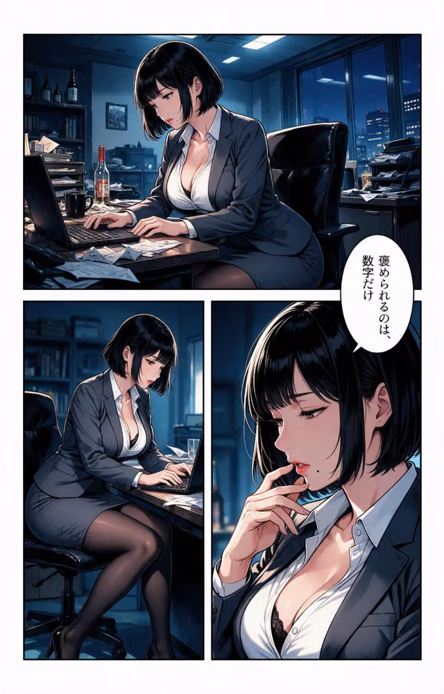 酔うと甘えてくる巨乳女上司を酔い潰れたので介抱したら我慢できずに求めてきた話【モザイク版】（単話） hitomiエロ漫画raw サンプル画像002