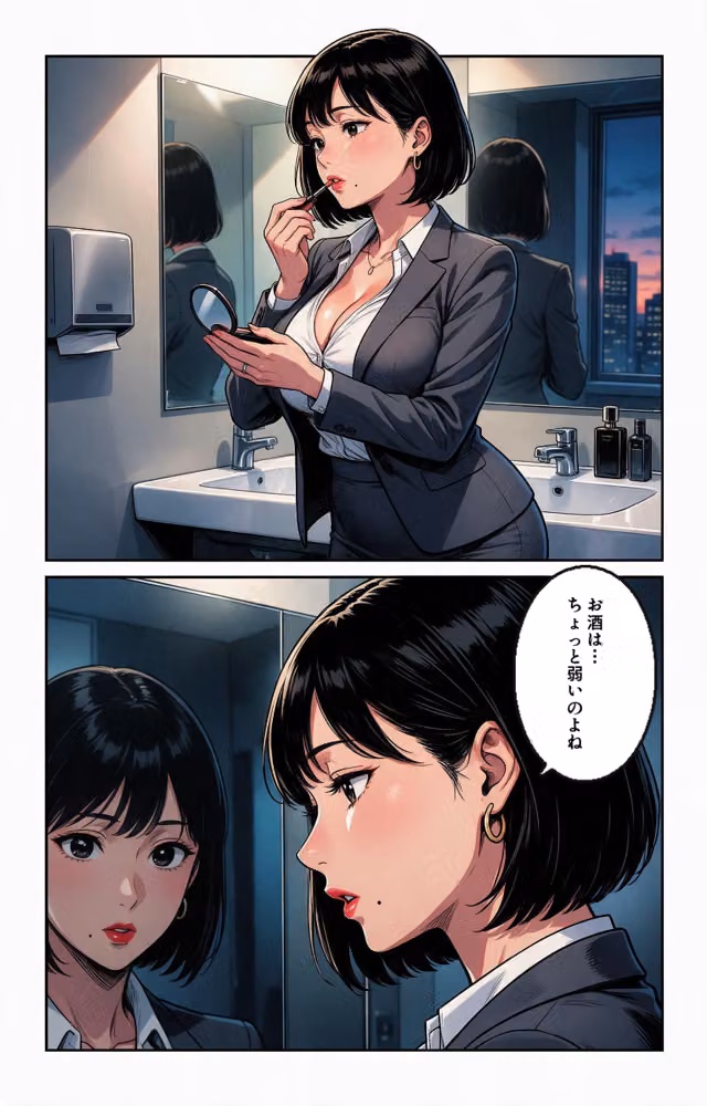 酔うと甘えてくる巨乳女上司を酔い潰れたので介抱したら我慢できずに求めてきた話【モザイク版】（単話） hitomiエロ漫画raw サンプル画像004