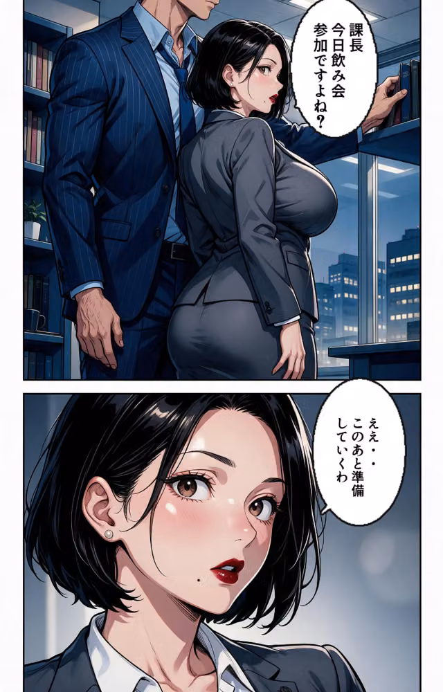 酔うと甘えてくる巨乳女上司を酔い潰れたので介抱したら我慢できずに求めてきた話【モザイク版】（単話） hitomiエロ漫画raw サンプル画像005