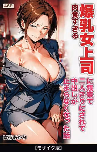 肉食すぎる爆乳女上司に残業で二人きりにされて中出しが止まらなくなった話【モザイク版】（単話）