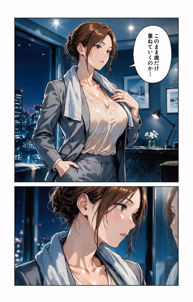 肉食すぎる爆乳女上司に残業で二人きりにされて中出しが止まらなくなった話【モザイク版】（単話） hitomiエロ漫画raw サンプル画像004