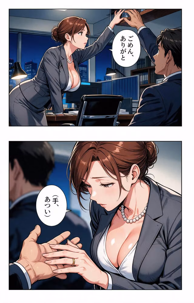 肉食すぎる爆乳女上司に残業で二人きりにされて中出しが止まらなくなった話【モザイク版】（単話） hitomiエロ漫画raw サンプル画像006