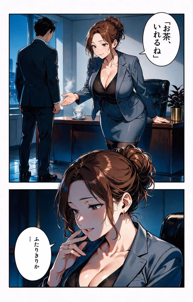 肉食すぎる爆乳女上司に残業で二人きりにされて中出しが止まらなくなった話【モザイク版】（単話） hitomiエロ漫画raw サンプル画像010