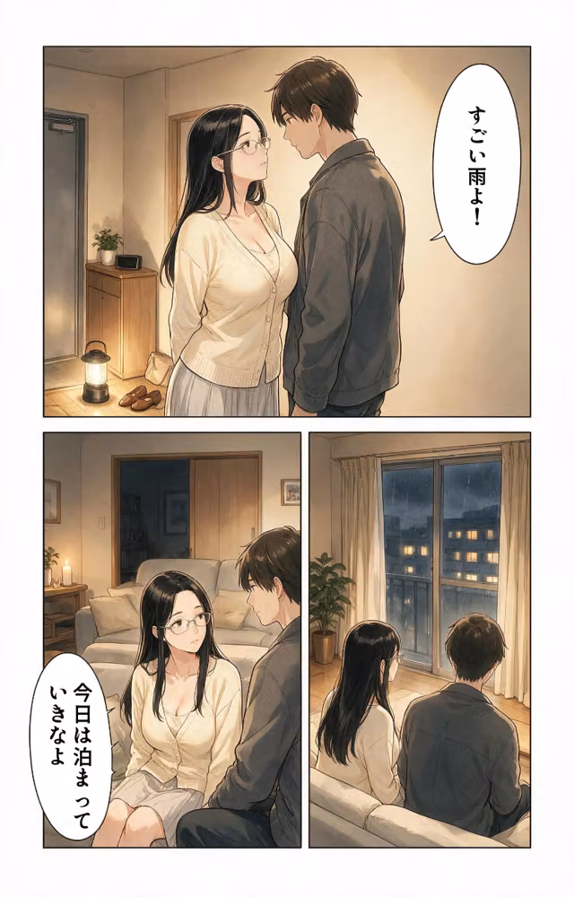 寂しがりな巨乳叔母さんと停電の暗闇で密着したら孕ませてって懇願された話【モザイク版】（単話） hitomiエロ漫画raw サンプル画像009