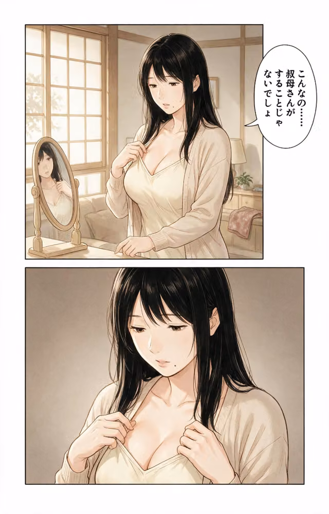 無防備すぎる爆乳叔母さんとお盆の実家で二人になり甘えたい盛りでベタベタだった話【モザイク版】（単話） hitomiエロ漫画raw サンプル画像008
