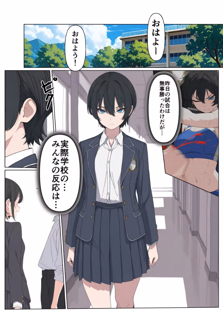 現役JK格闘家は穴モテしたい【白抜き修正版】 hitomiエロ漫画raw サンプル画像008