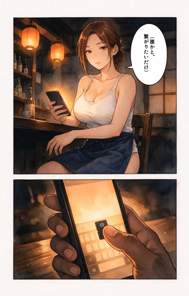 風呂上がりで火照ったタンクトップ姿の居酒屋の女将さんと風呂場で鉢合わせたら中出しHさせてくれた話【モザイク版】（単話） hitomiエロ漫画raw サンプル画像003
