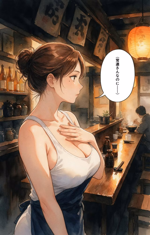 風呂上がりで火照ったタンクトップ姿の居酒屋の女将さんと風呂場で鉢合わせたら中出しHさせてくれた話【モザイク版】（単話） hitomiエロ漫画raw サンプル画像007