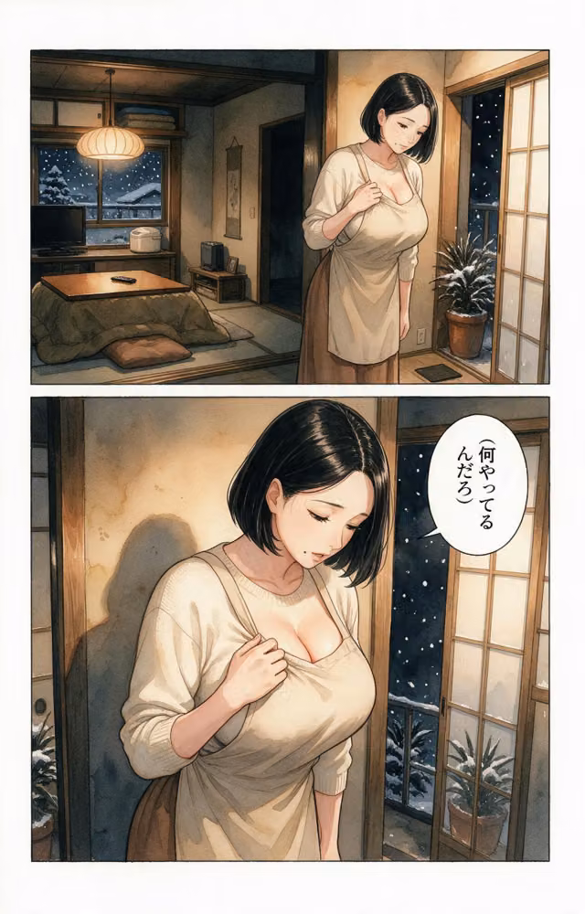 塩対応だった爆乳ママ友と大雪で足止めされたら中出しが止まらなくなった話【モザイク版】（単話） hitomiエロ漫画raw サンプル画像008