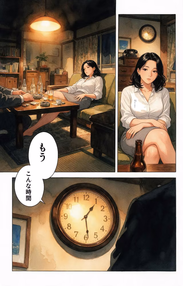 寂しがりな巨乳居酒屋の女将さんを酔い潰れたので介抱したら無言で咥えられた話【モザイク版】（単話） hitomiエロ漫画raw サンプル画像009