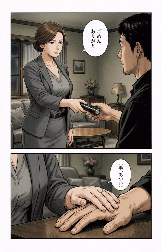 風呂上がりで火照ったノーブラ恩師の奥さんの家に台風で泊まったら好きにしていいって言われた話【モザイク版】（単話） hitomiエロ漫画raw サンプル画像006