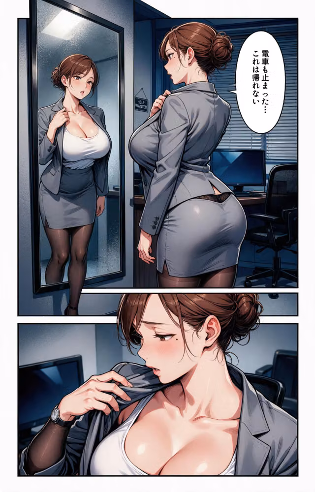 淡白だと思ってたタンクトップ姿の取引先の人妻と大雪で足止めされたら腰が抜けるまでハメられた話【モザイク版】（単話） hitomiエロ漫画raw サンプル画像008