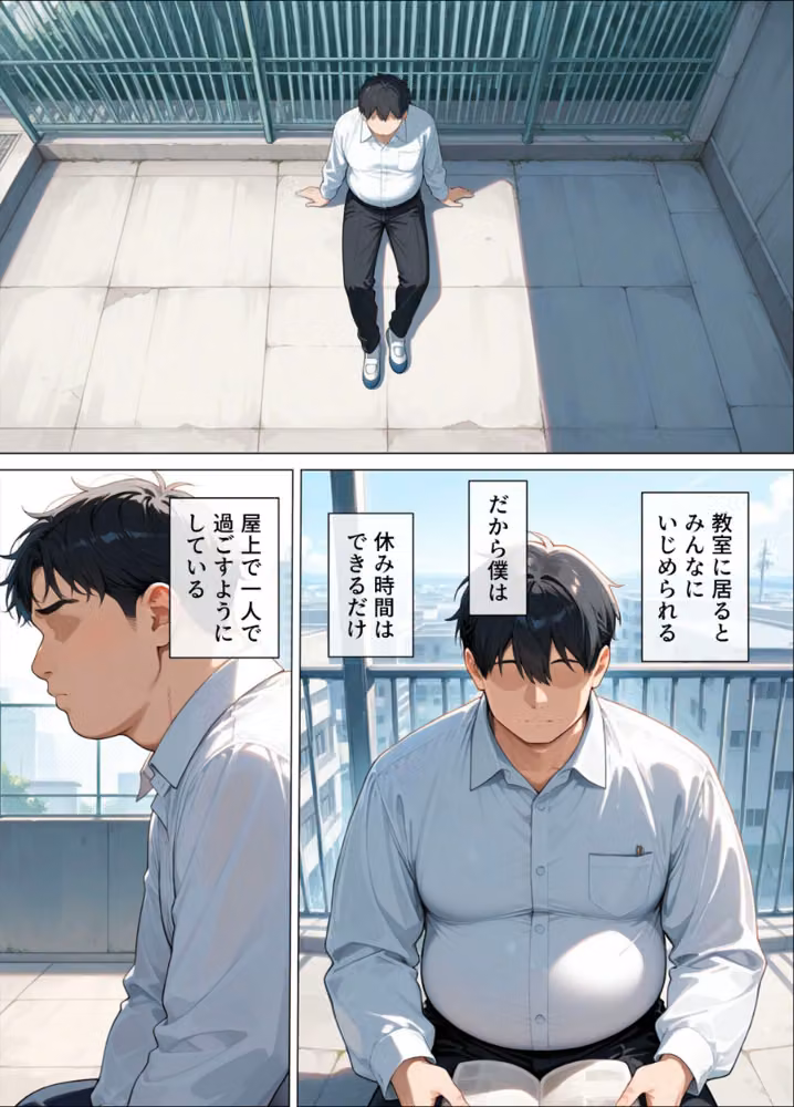 いじめてくるヤンキー女子が、屋上では僕のチ○ポでイキ狂う【白抜き修正版】 hitomiエロ漫画raw サンプル画像008