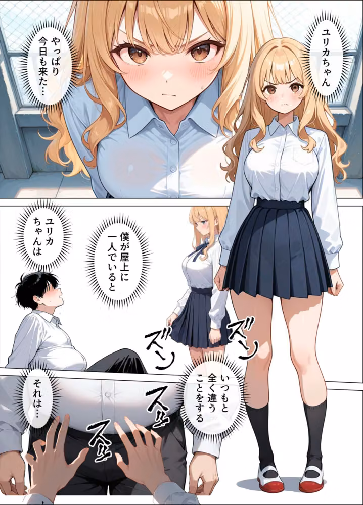 いじめてくるヤンキー女子が、屋上では僕のチ○ポでイキ狂う【白抜き修正版】 hitomiエロ漫画raw サンプル画像011