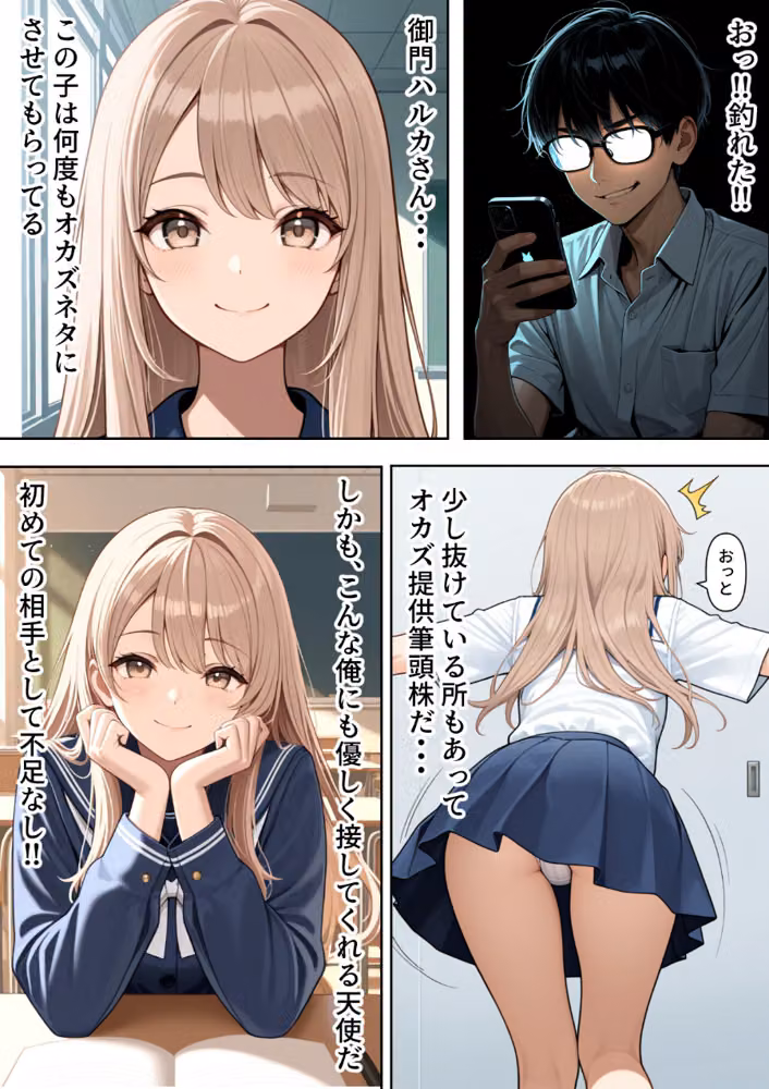 底辺逆転-どん底ぼっち童貞の俺が億万長者に！？同級生の美女を「冴えない男の救済企画」と称した高額バイトで釣ってみた結果…【白抜き修正版】 hitomiエロ漫画raw サンプル画像008