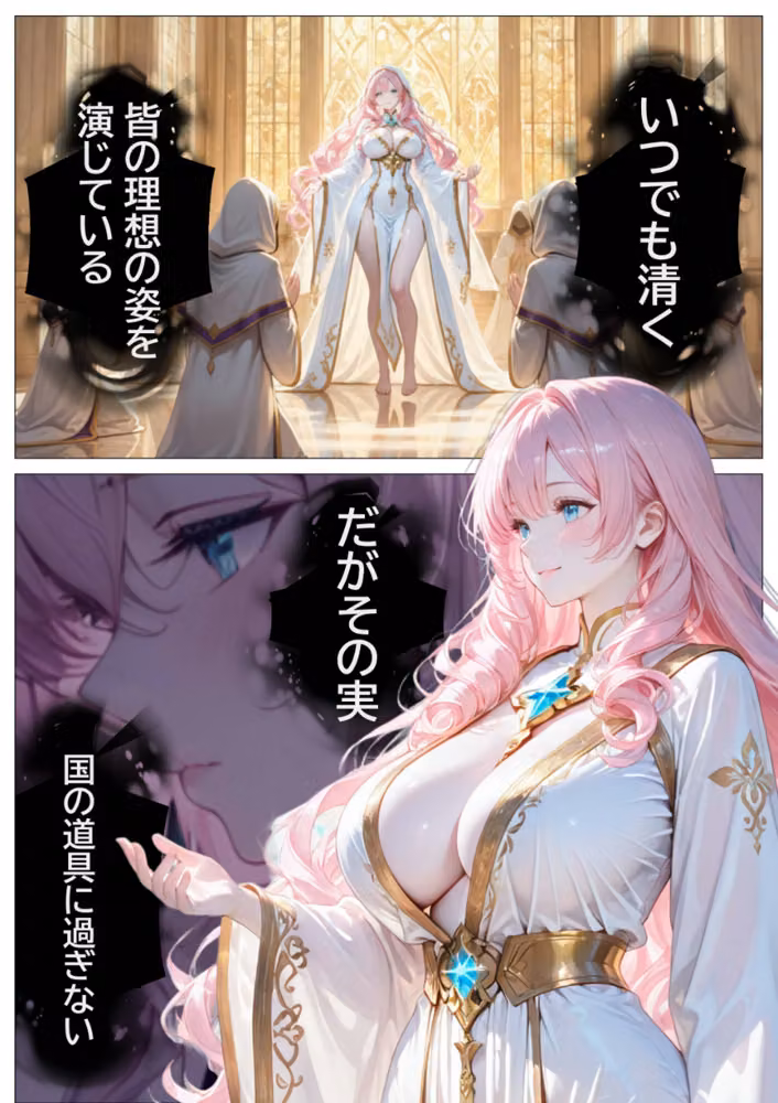 聖女の禁断オナニー〜鏡の声に誘惑され魔道具で純潔崩壊〜【白抜き修正版】 hitomiエロ漫画raw サンプル画像013